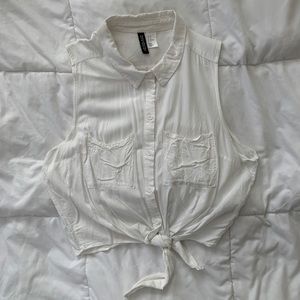 H&M Button Down Collared Tank Shirt